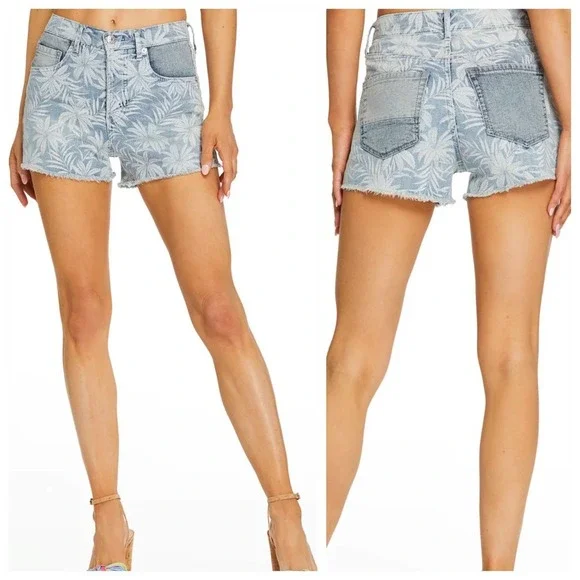 NWT JESSICA SIMPSON Infinite High Waist Short in Palm Bliss, size 30 - Picture 10 of 10